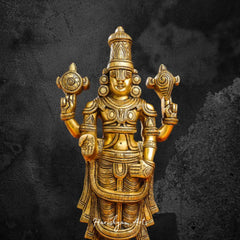 Brass Superfine Lord Tirupati Balaji Sculpture 17"