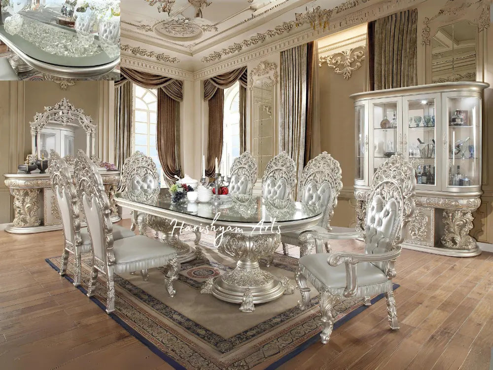 Baroque Elegance Silver Dining Set