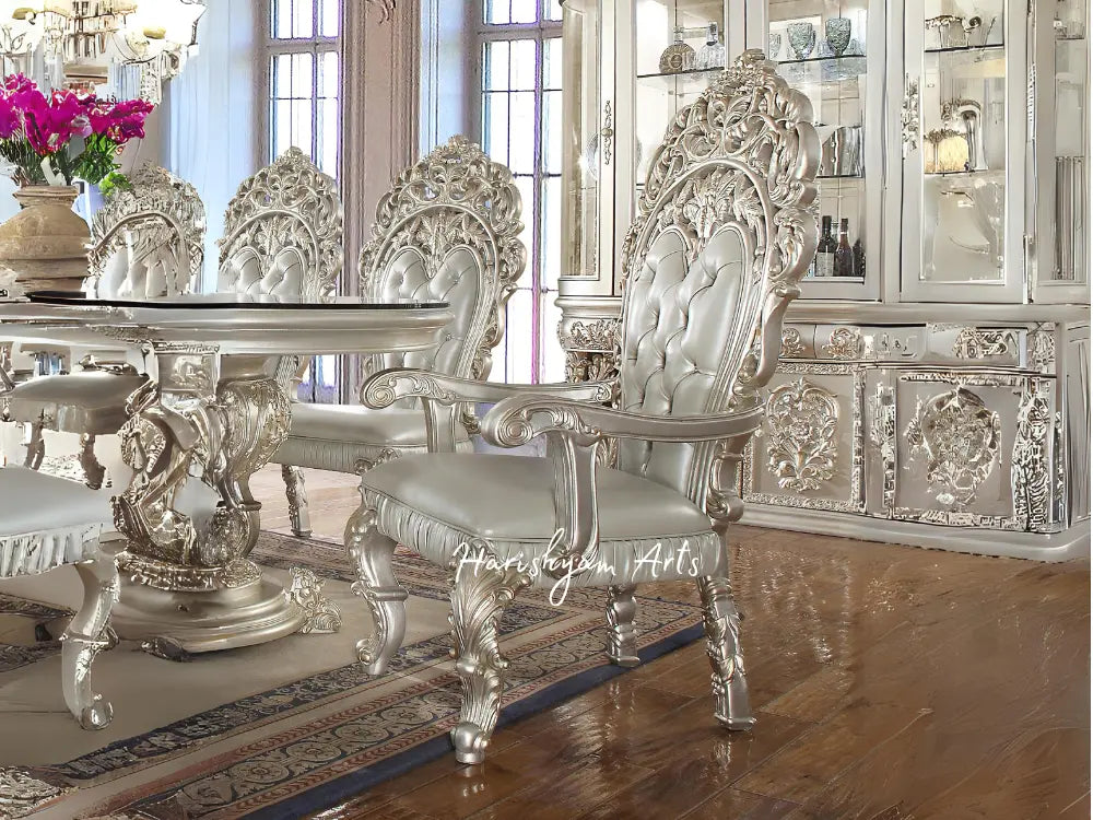 Baroque Elegance Silver Dining Set