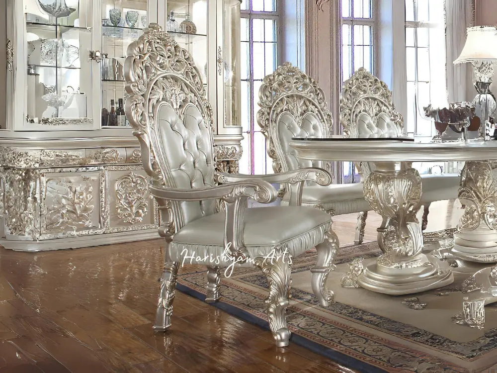 Baroque Elegance Silver Dining Set