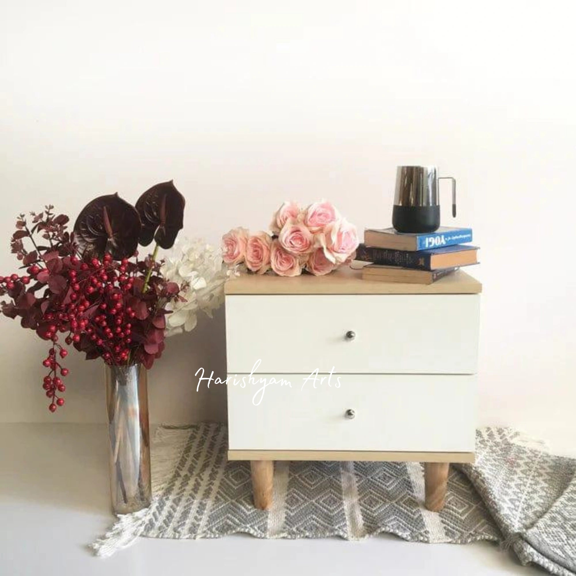 Bedside Table with Multi-Drawer Box Design