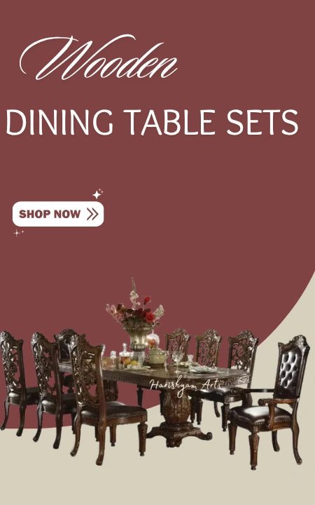 Buy Classic Teak Wood Dining Table Set in UAE