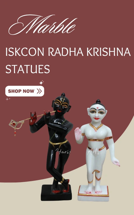 Buy Marble Iskcon Radha Krishna Statues in London