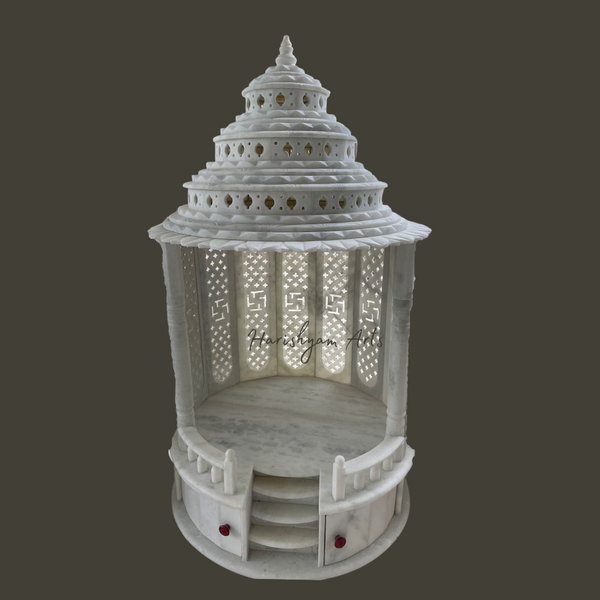 Best quality White Marble Round Temple for Home