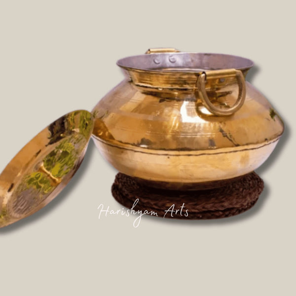 Brass Biryani Handi Pot for Dum Cooking and Flavored Rice Dishes