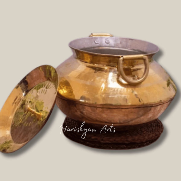 Brass Biryani Handi Pot for Dum Cooking and Flavored Rice Dishes