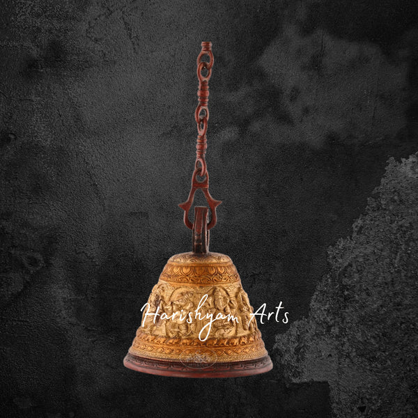 Brass Ganesha Hanging Bell for Home Mandir and Pooja Room