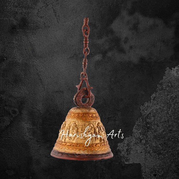 Brass Ganesha Hanging Bell for Home Mandir and Pooja Room
