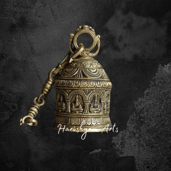 Brass Laxmi Temple Bell for Prosperity and Devotion