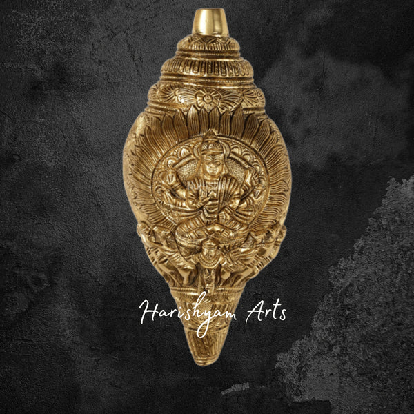 Brass Surya Dev Shankh in Superfine Finish for Puja