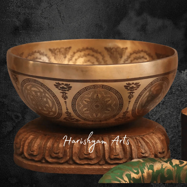 Buddha Engraved Meditation Sound Bowl for Inner Peace