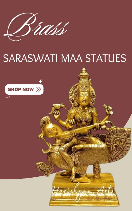 Brass Saraswati Maa Statues