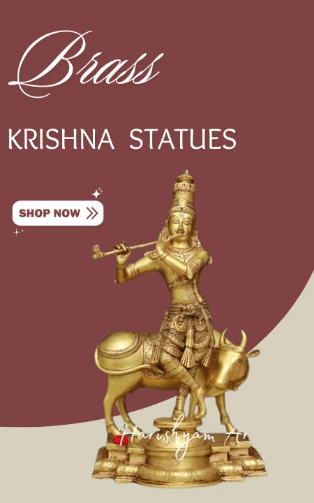 Brass Krishna Statue