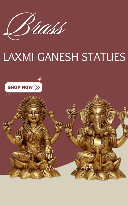 brass Laxmi Ganesh Sarawati statues