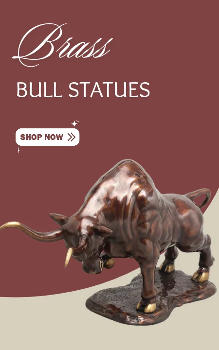 Brass Bull statues