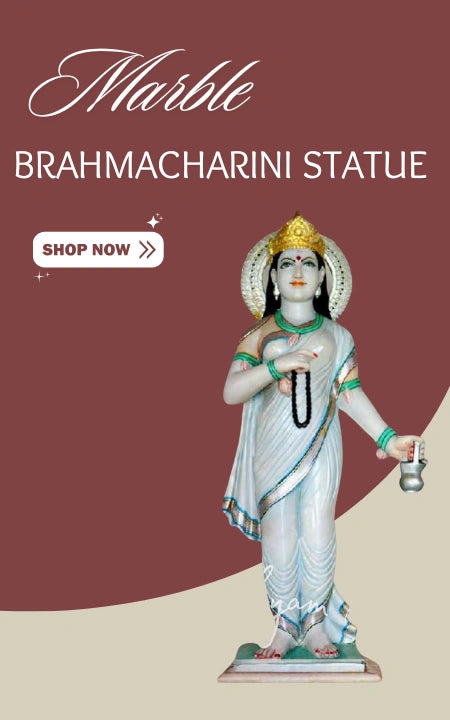 Marble Brahmacharini Marble Statue