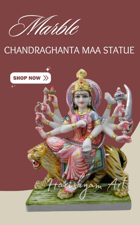 Marble Chandraghanta Maa Statue