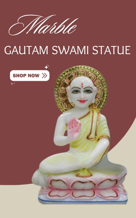 Marble Gautam Swami Statues