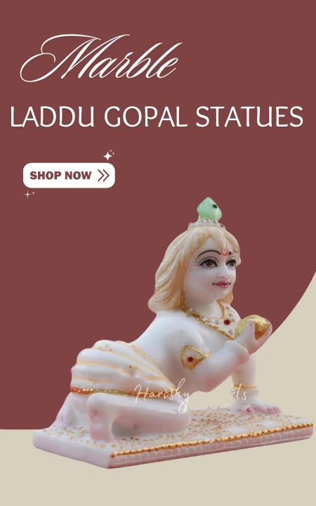 Buy Marble Laddu Gopal Statue Online at Harishyam Arts