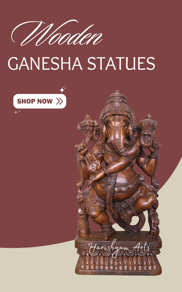 Wooden Ganesh Statues
