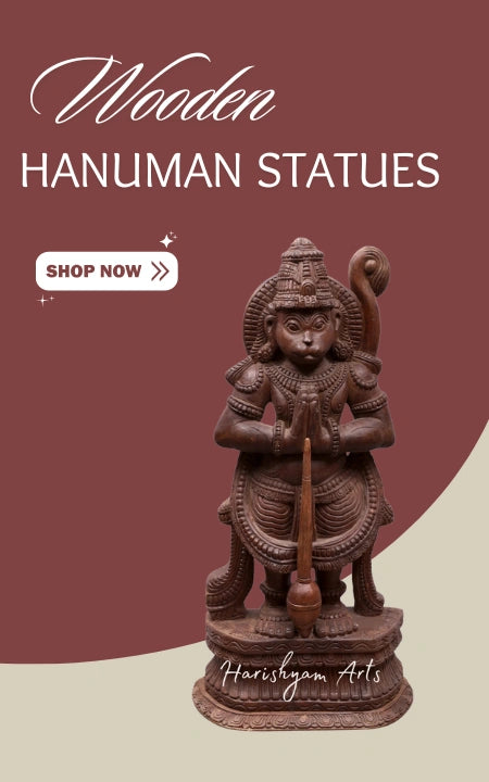 Wooden Hanuman Statues