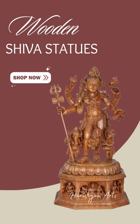 Wooden Shiva Statues
