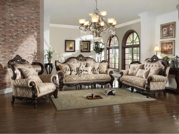 Cherrywood Finish 2-Piece Loveseat Sofa Set