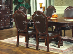 Classic Cherry Rectangular Double Pedestal Dining Room Set