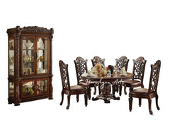 Classic Cherry Round Pedestal Dining Table Set
