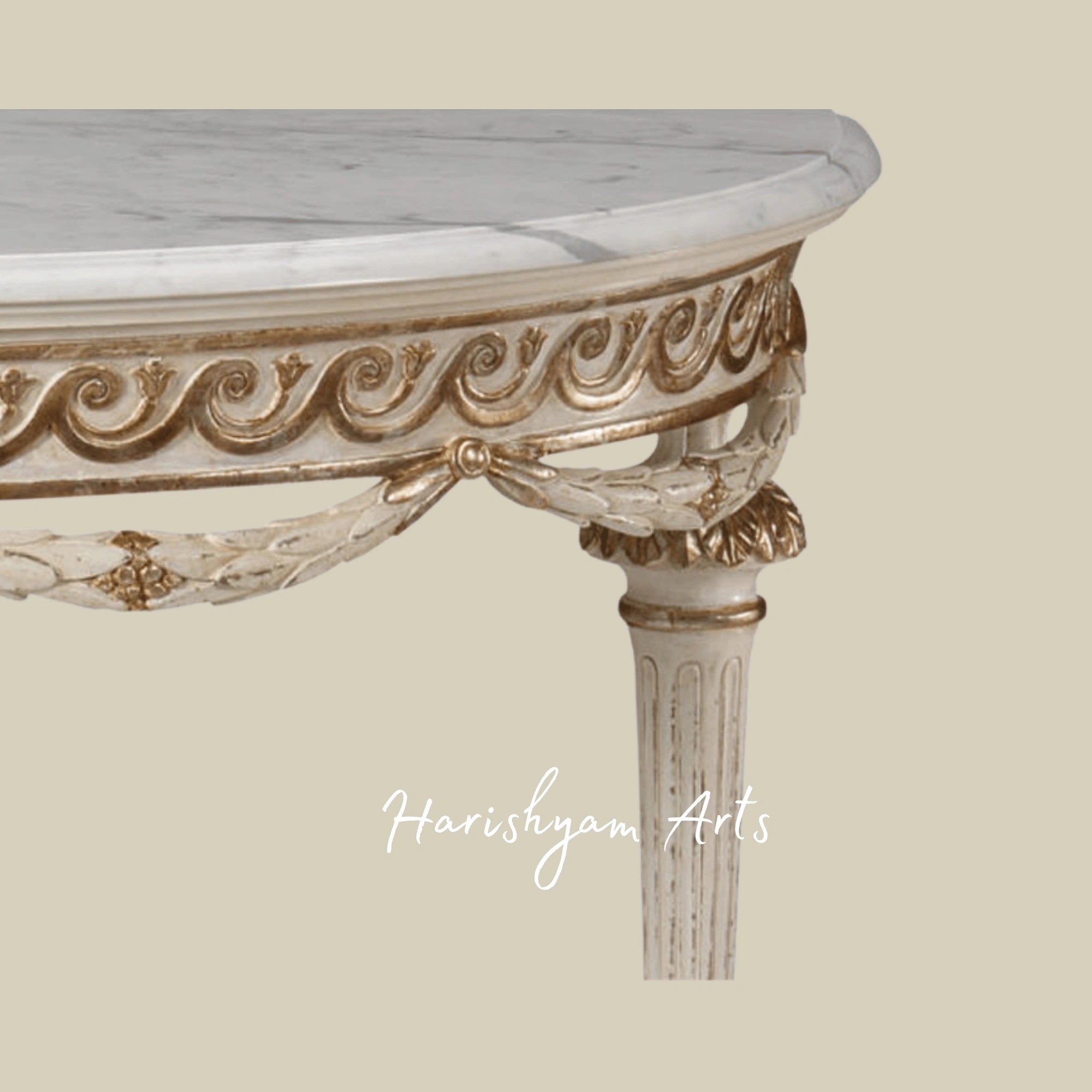 Classic Half-Moon Console Table for Living Room & Hallway4