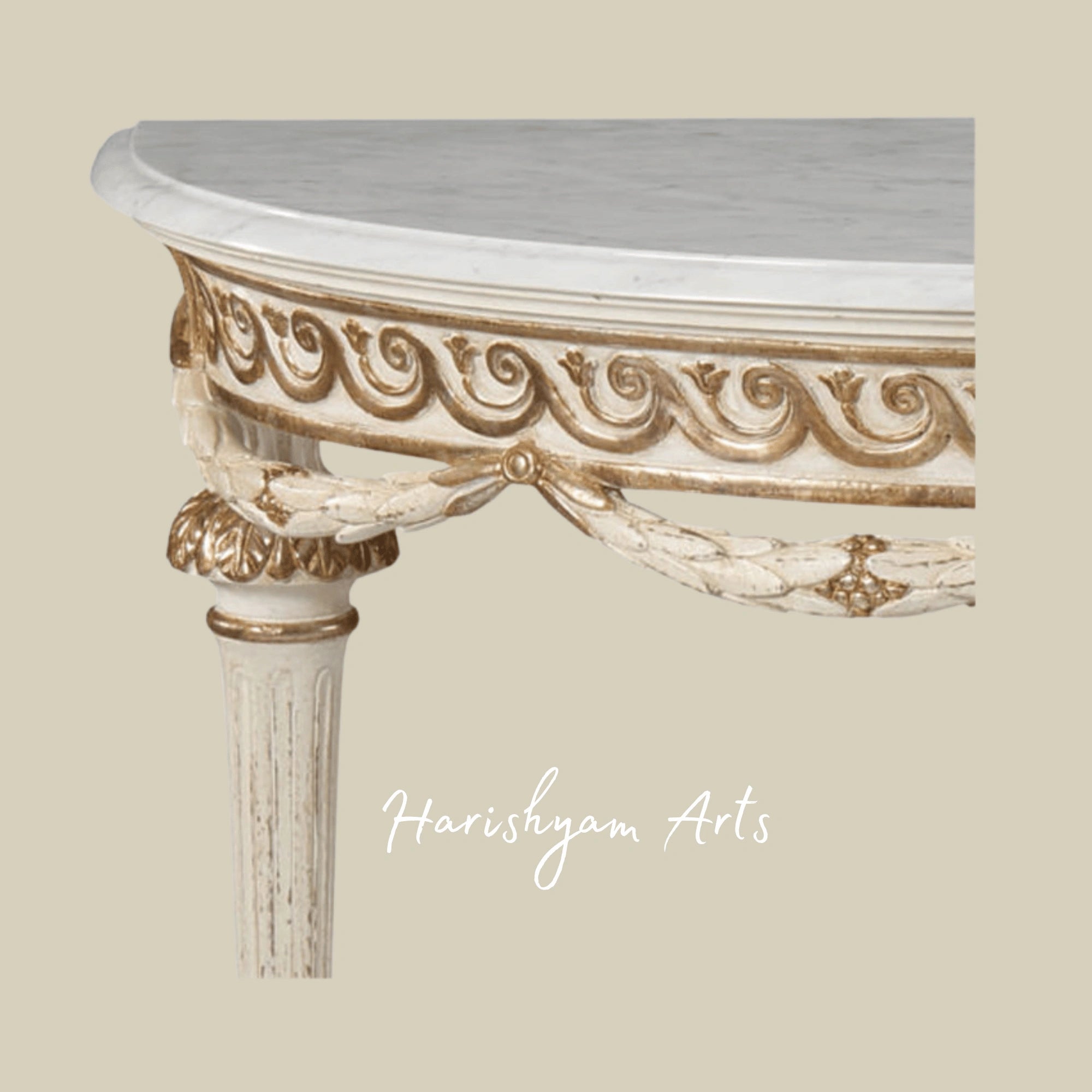Classic Half-Moon Console Table for Living Room & Hallway5