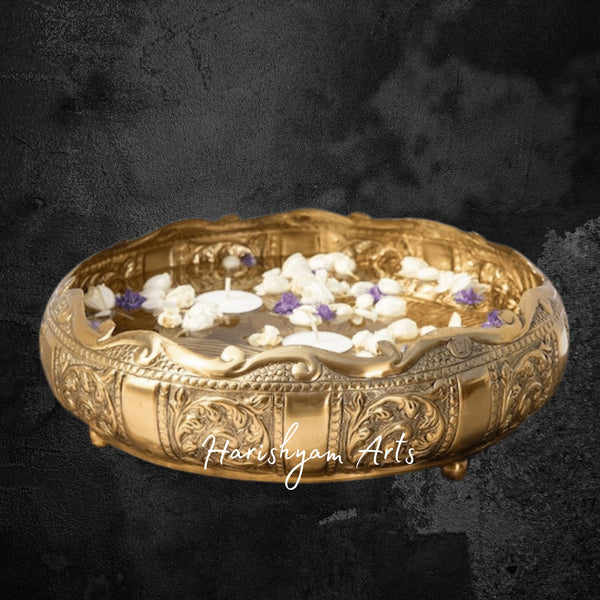 Classic Handcrafted Brass Urli Bowl for Festive Home Décor