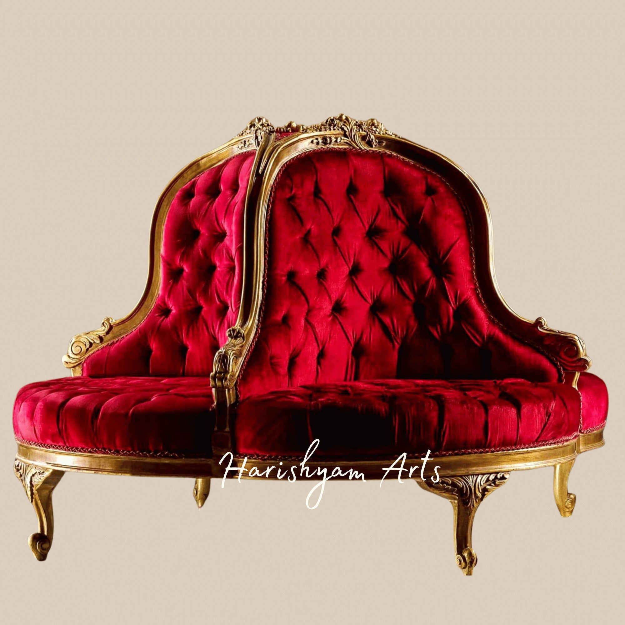 Classic Royal Centerpiece Chair with Plush Velvet Cushioning3