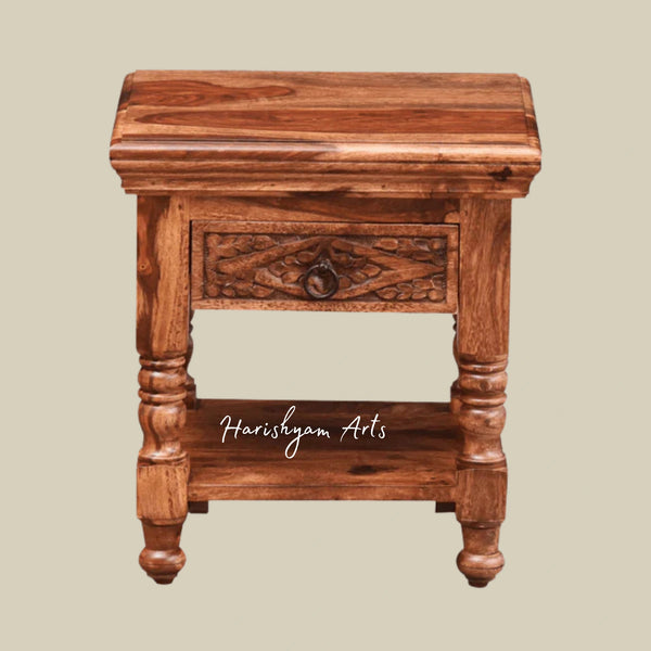 Classic Wooden Bedside Table