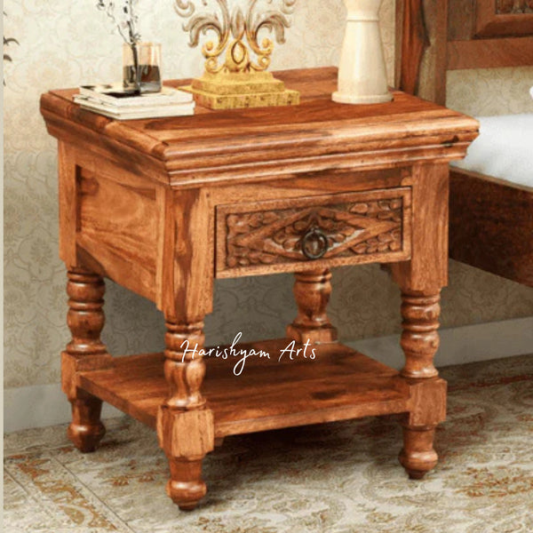 Classic Wooden Bedside Table