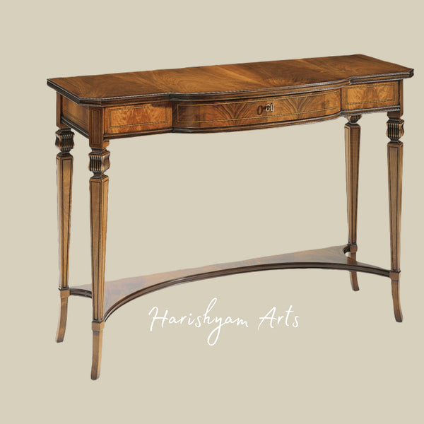 Classic Wooden Console Table with Storage DrawerClassic Wooden Console Table with Storage Drawer