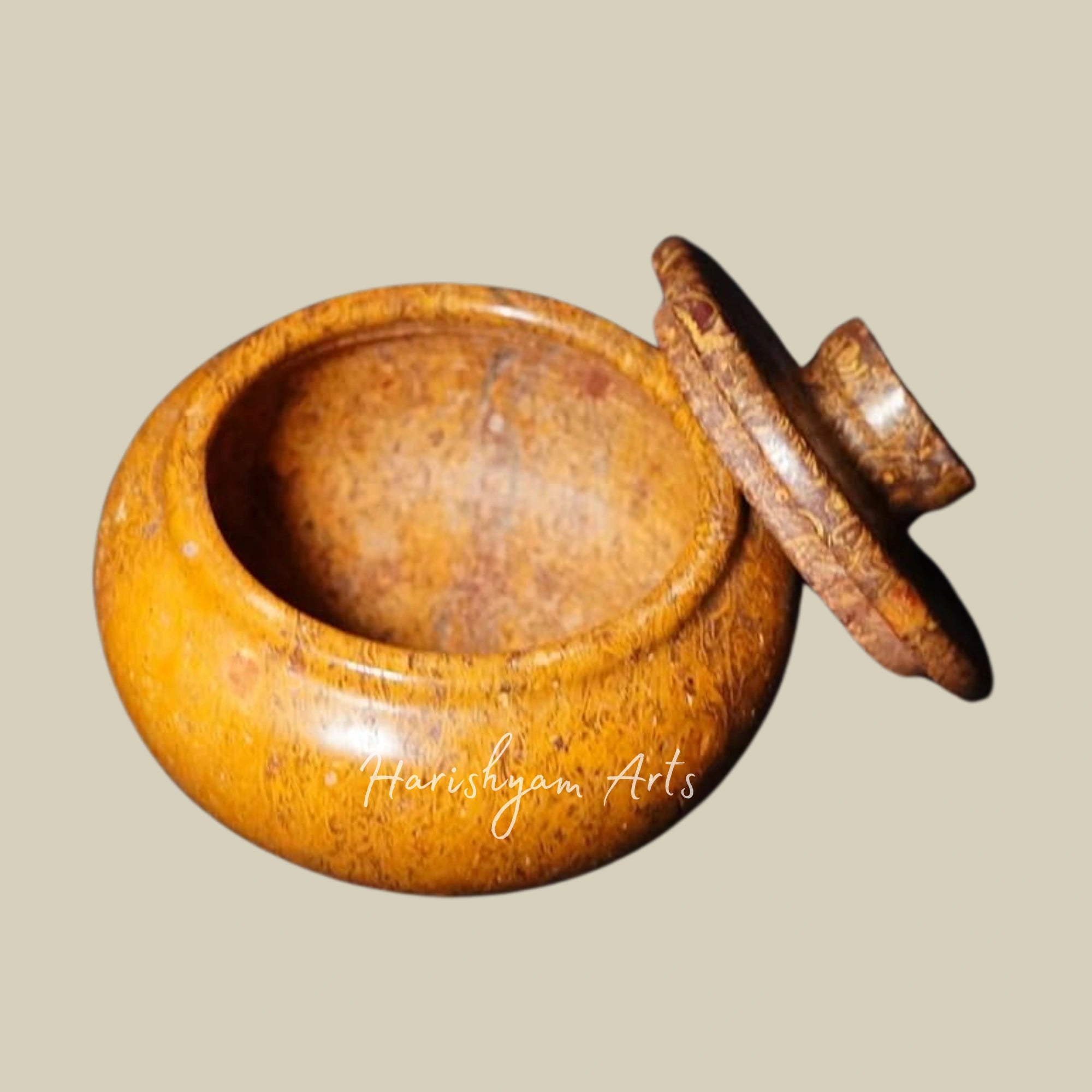 Compact Habur Stone Cooking Pot Chinkara Collection Handmade Desert Cookware Traditional Bowl 200ml