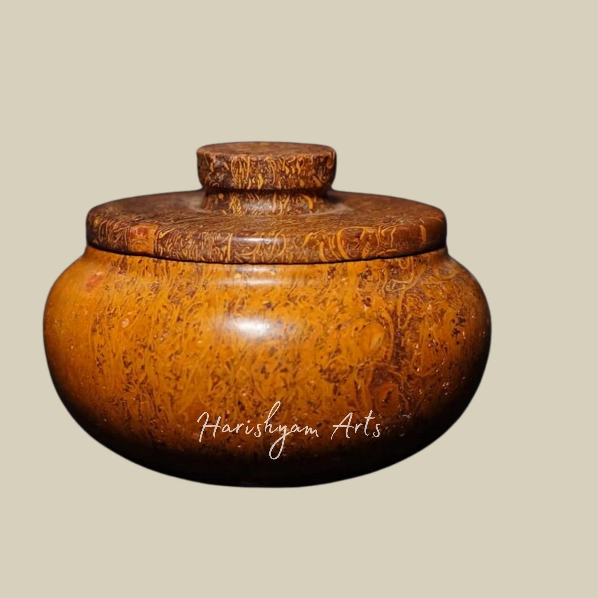 Compact Habur Stone Cooking Pot Chinkara Collection Handmade Desert Cookware Traditional Bowl 200ml