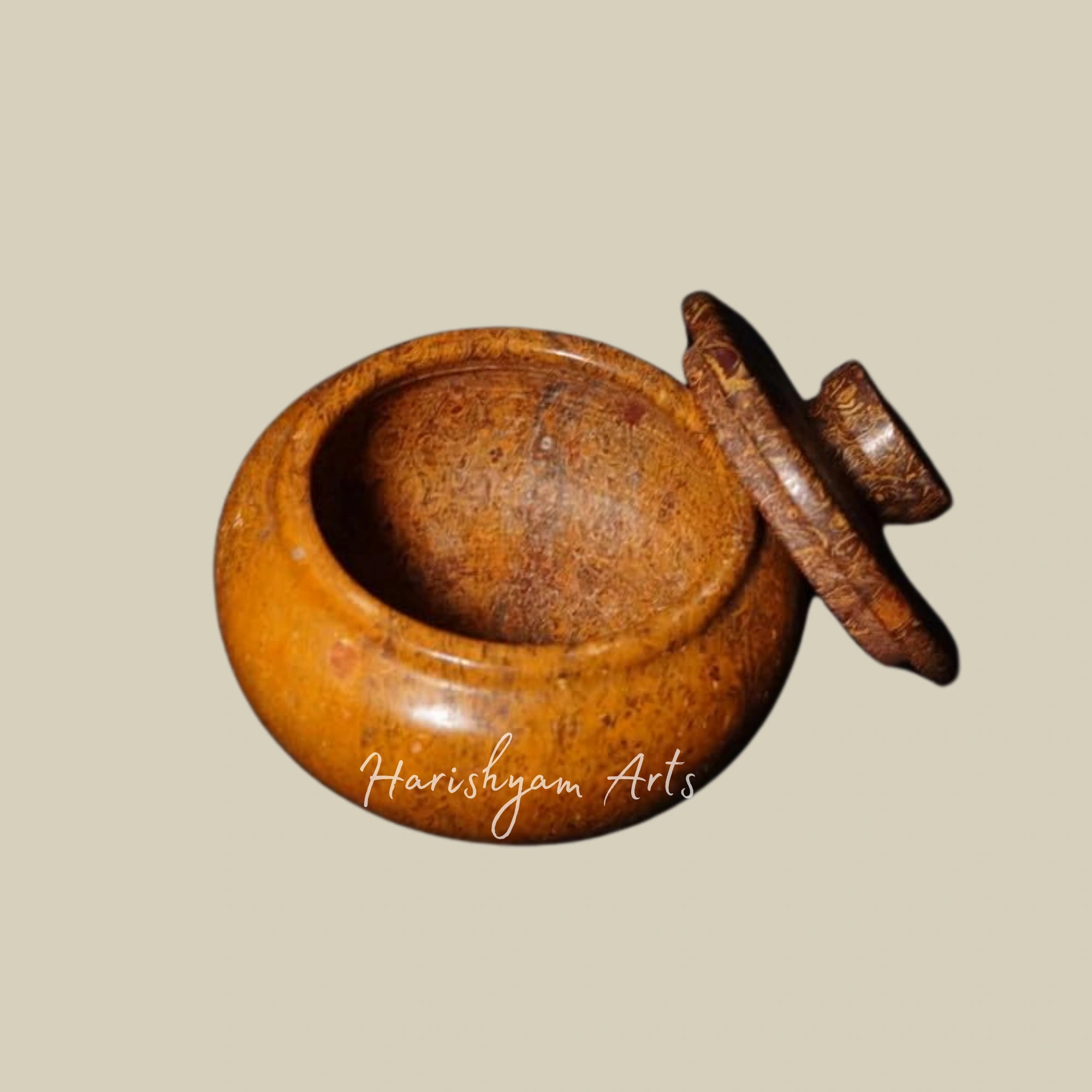 Compact Habur Stone Cooking Pot Chinkara Collection Handmade Desert Cookware Traditional Bowl 200ml