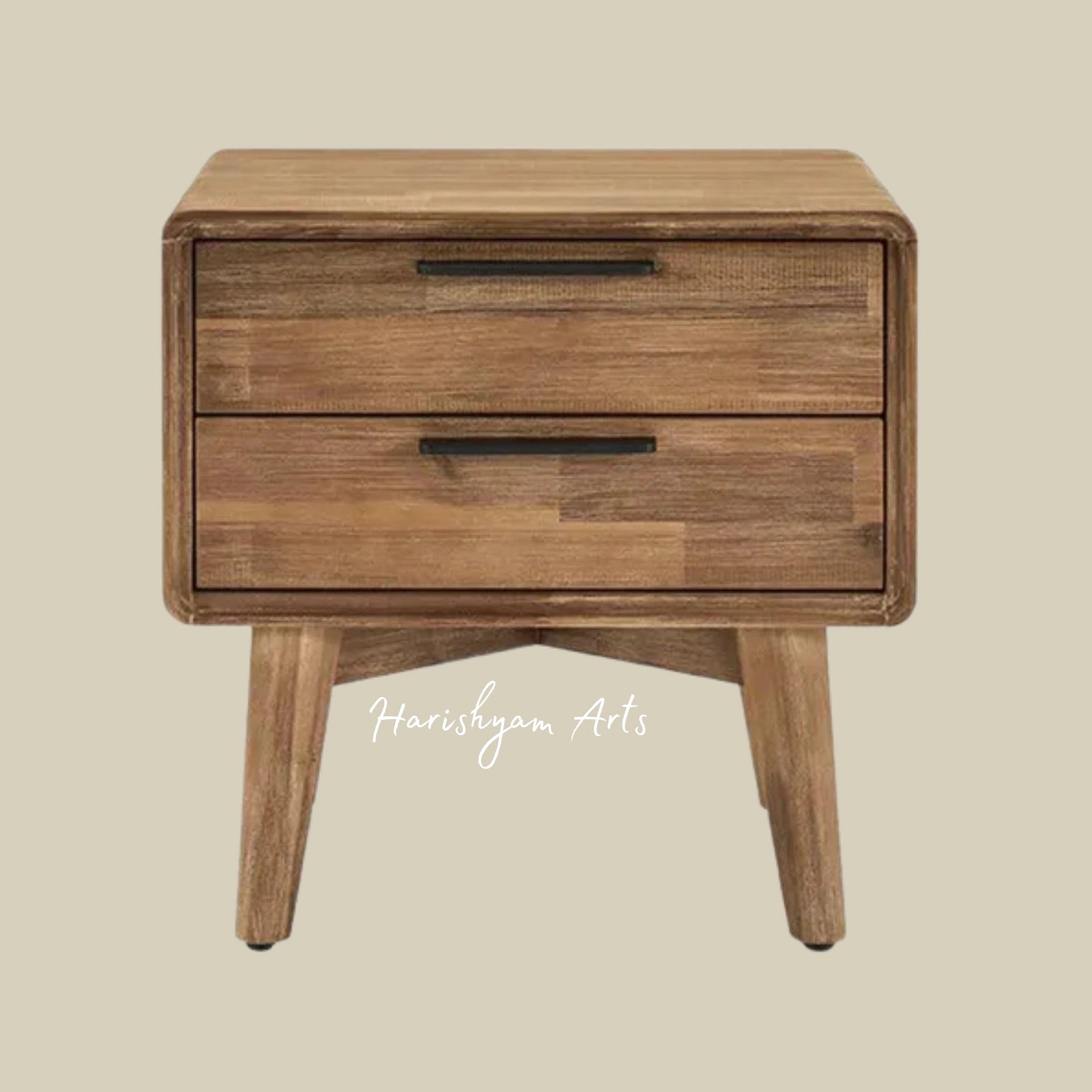 Compact Wooden Nightstand with Drawer