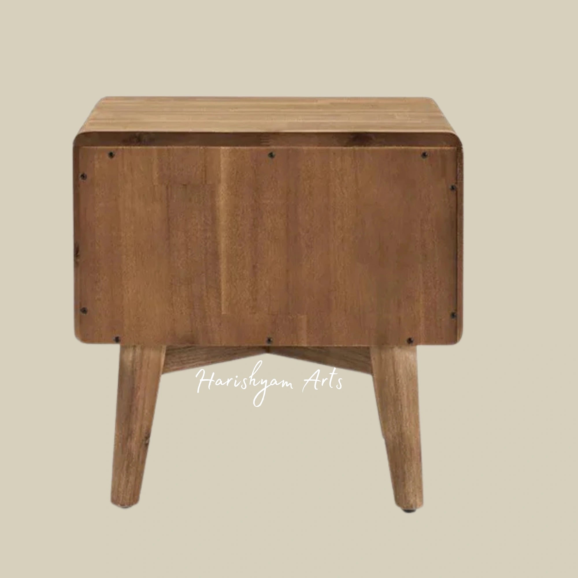 Compact Wooden Nightstand with Drawer