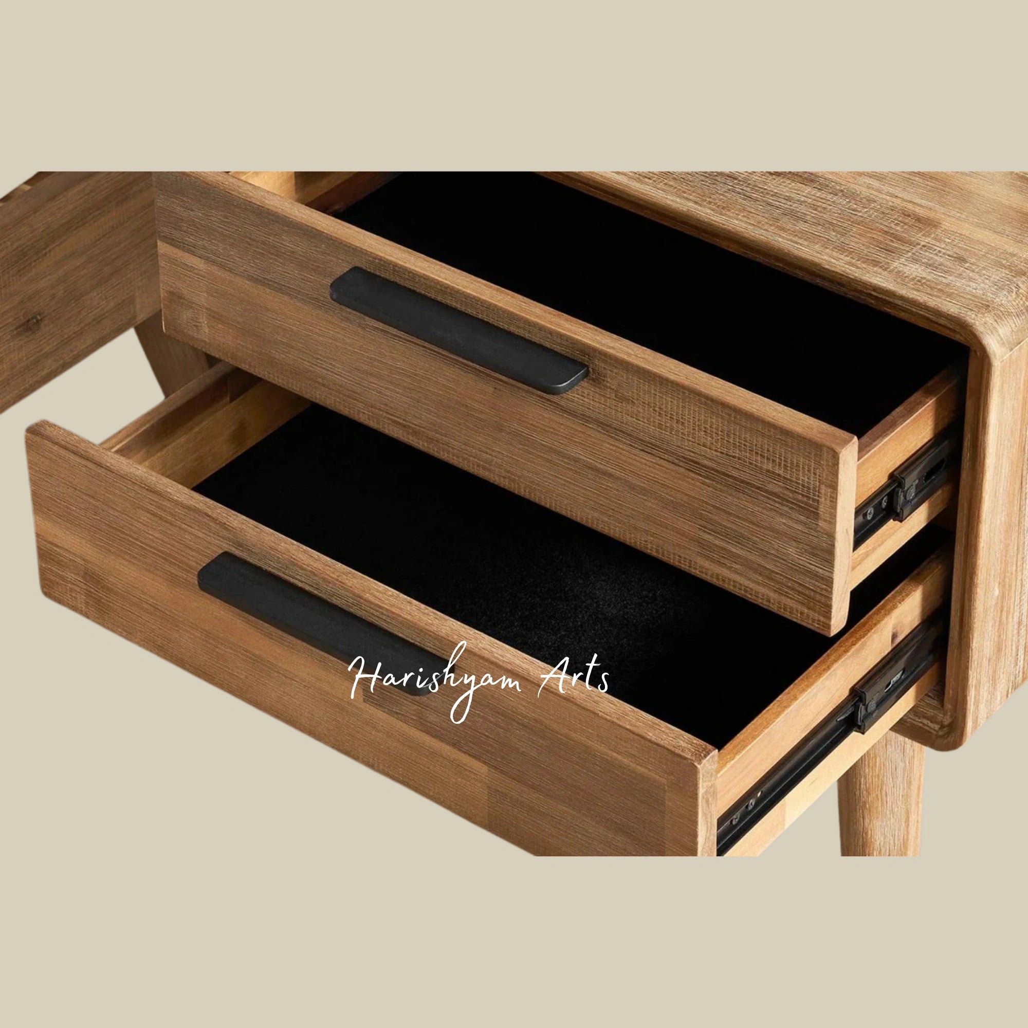 Compact Wooden Nightstand with Drawer