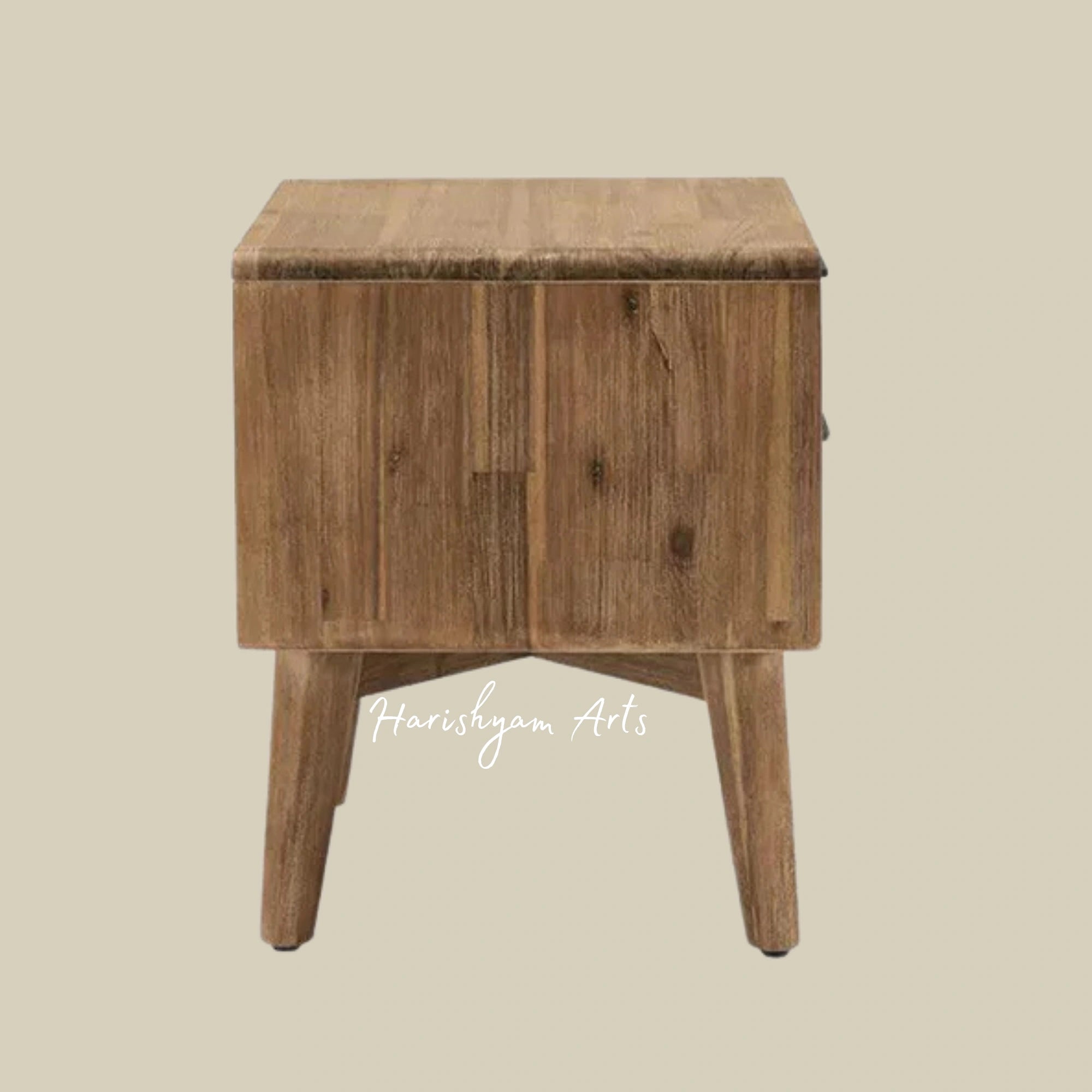 Compact Wooden Nightstand with Drawer