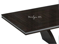 Contemporary 5-Piece High Gloss Wenge Dining Table Set
