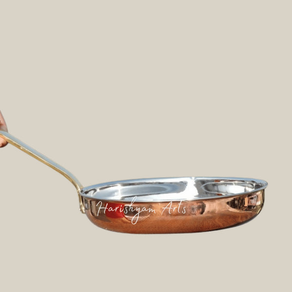 Copper Clad Frying Pan for Daily Cooking and Traditional Meals