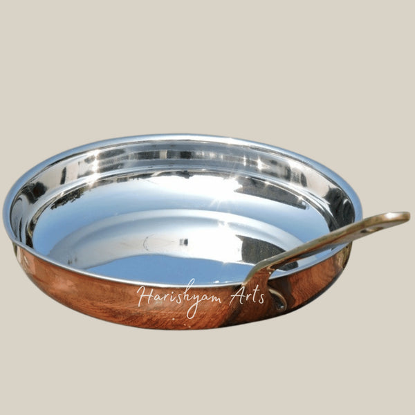 Copper Clad Frying Pan for Daily Cooking and Traditional Meals