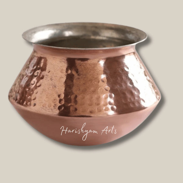 Copper Degchi with Tin Lined Interior for Authentic Indian Cooking