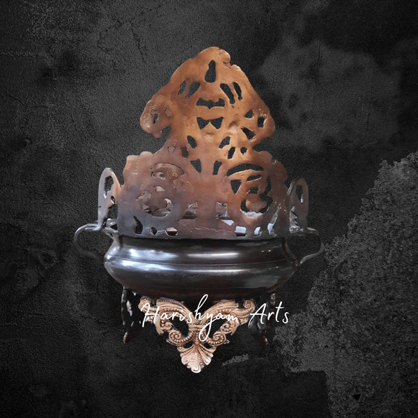Copper Finish Brass Decorative Urli Bowl for Living Room Centerpiece