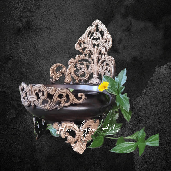 Copper Finish Brass Decorative Urli Bowl for Living Room Centerpiece