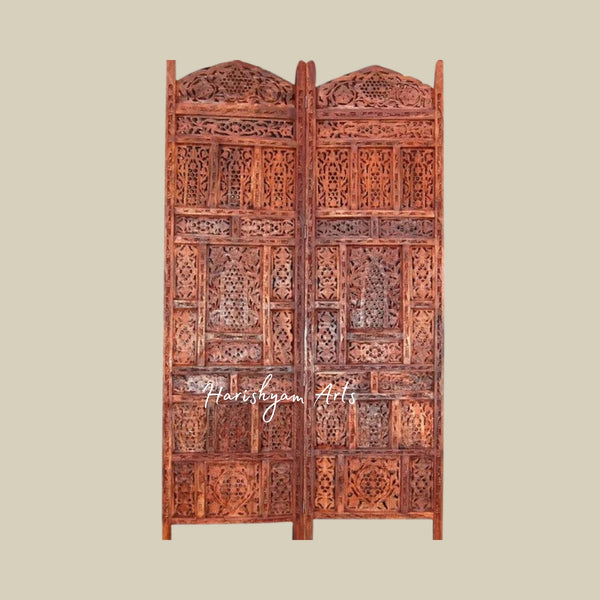 Decorative Traditional Wooden Partition with Folding Panels